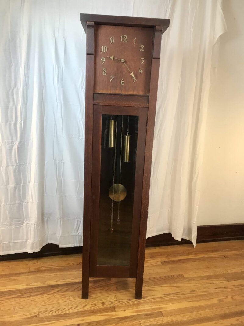 Antique "Colonial"  ARTS and CRAFTS   GRANFATHER CLOCK   W5738 - Image 36