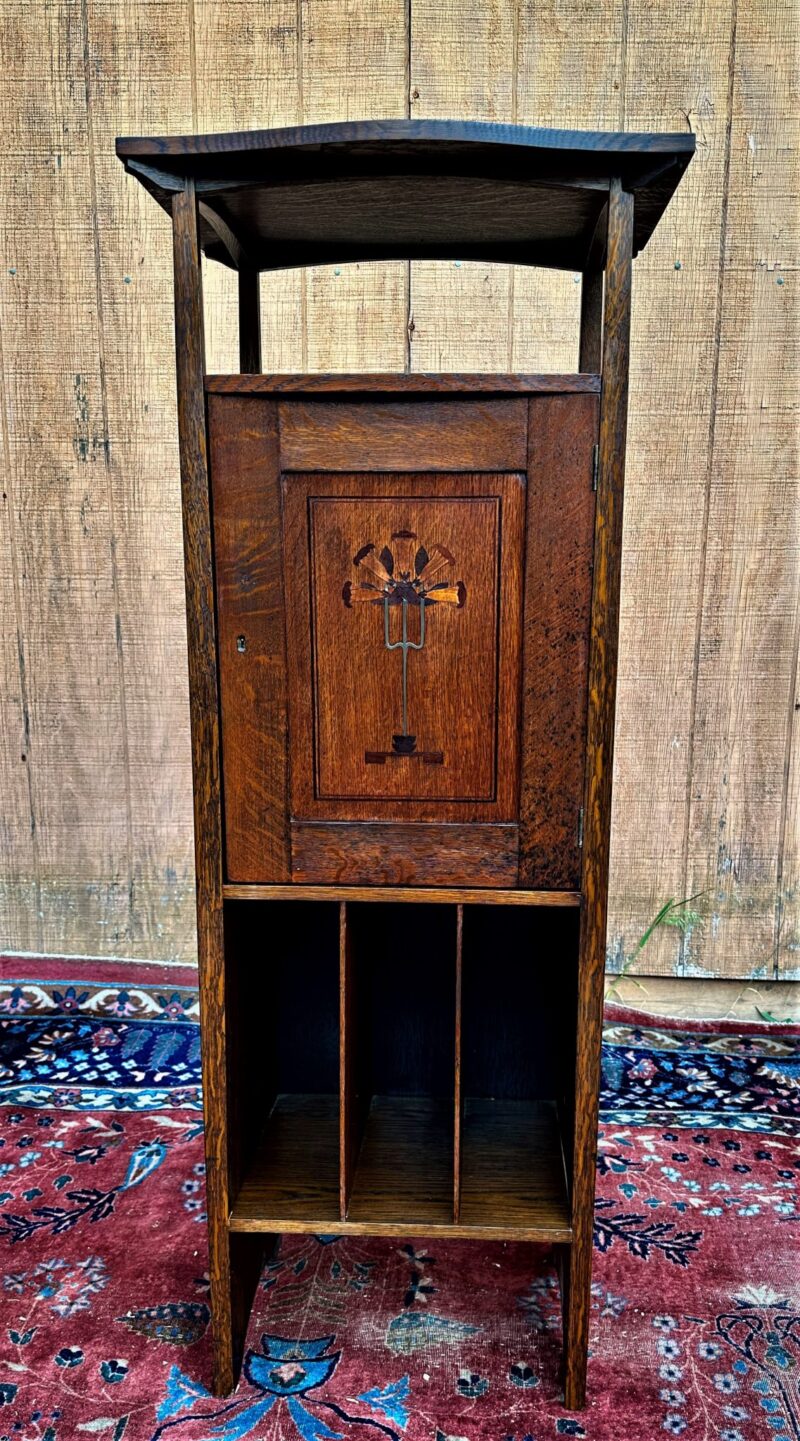 Important GUSTAV STICKLEY Music Cabinet with Inlay  Circa 1901   W7251 - Image 9