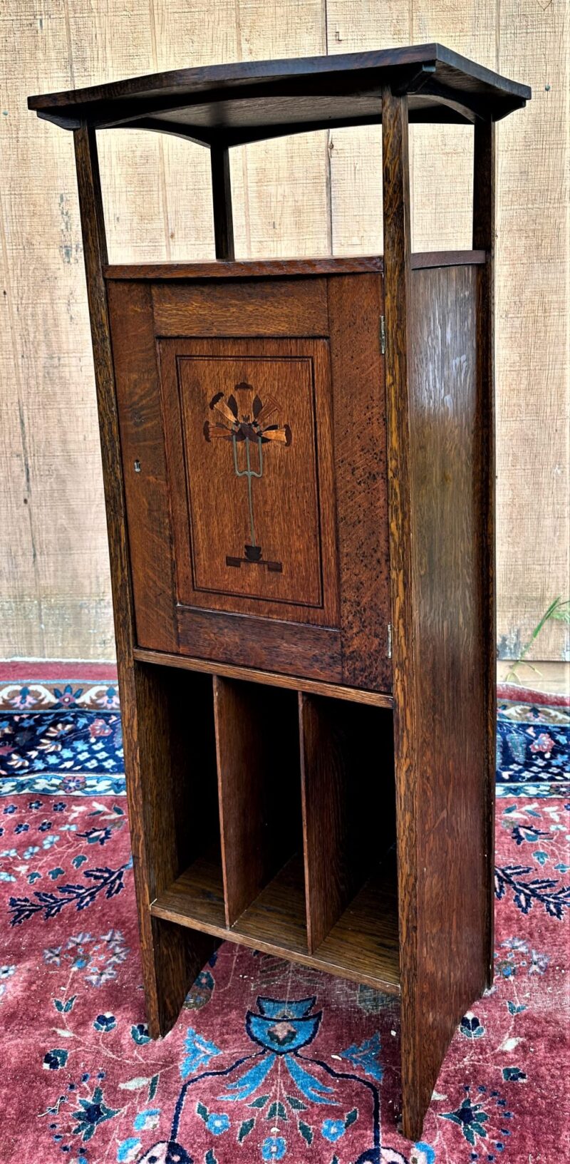 Important GUSTAV STICKLEY Music Cabinet with Inlay  Circa 1901   W7251