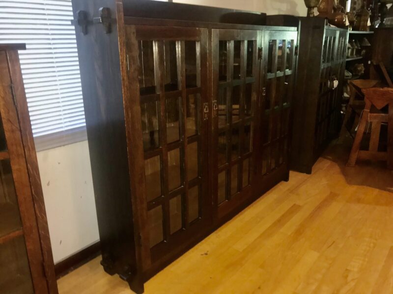 Early L&jG Stickley 3 Door Bookcase W7236 - Image 19