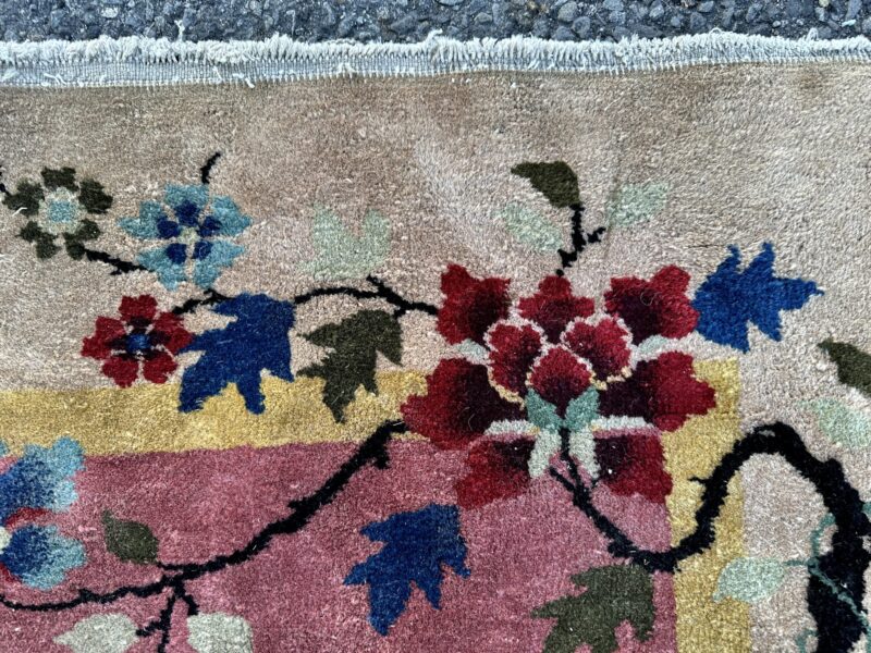 Antique Art Deco Chinese Oriental Rug   APPROX. 4'X7' Good Condition - Image 6