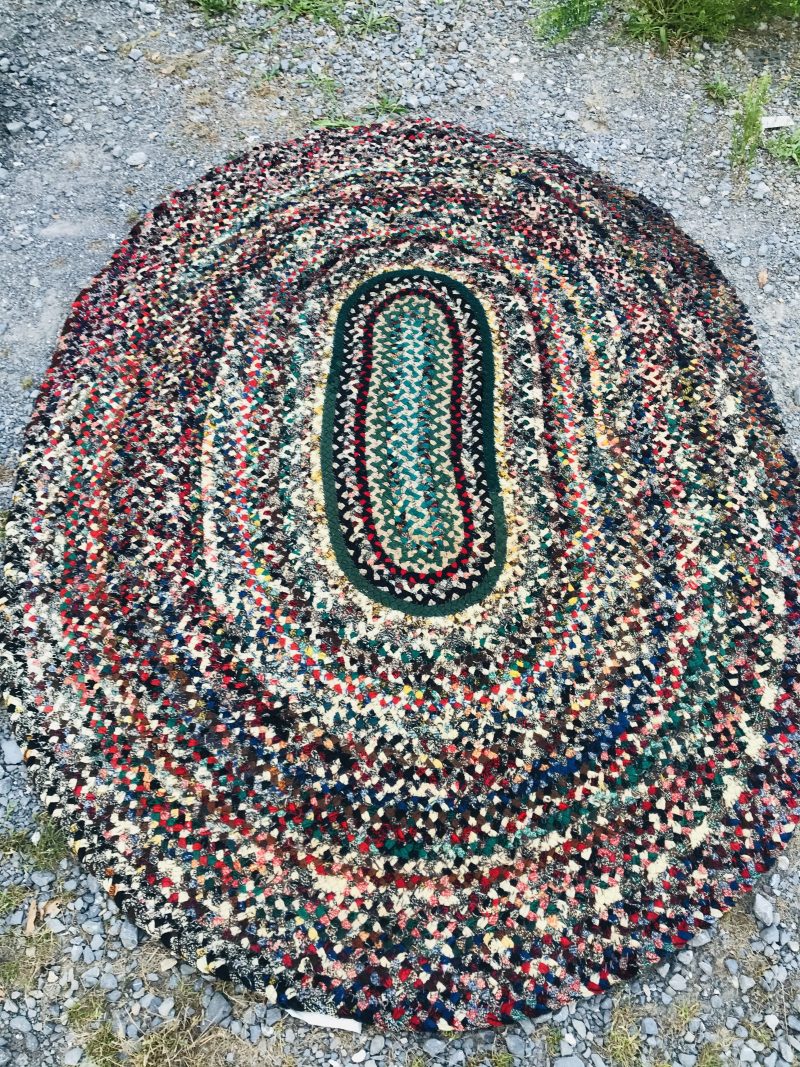 Vintage Braided Rug. RR2678