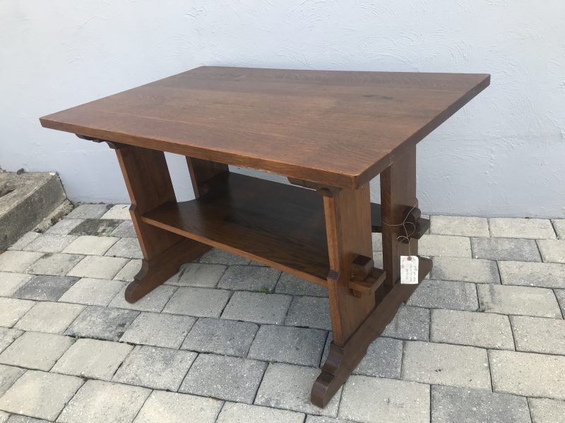 SUPERB L&G Stickley Trestle Library Table W3000 - Image 2