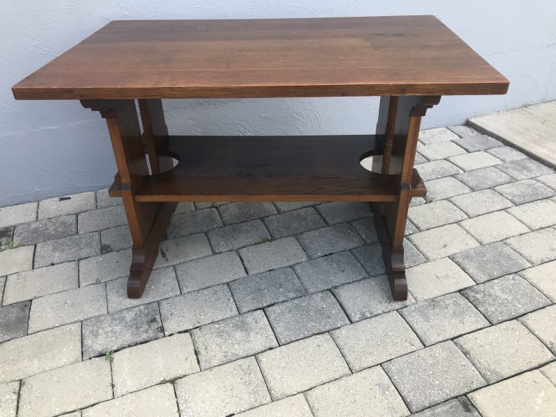 SUPERB L&G Stickley Trestle Library Table W3000 - Image 13