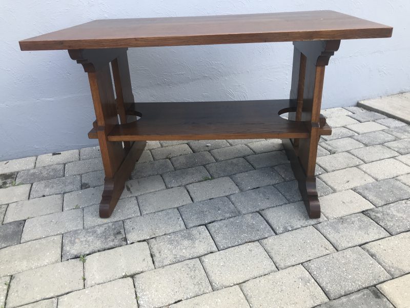 SUPERB L&G Stickley Trestle Library Table W3000 - Image 12