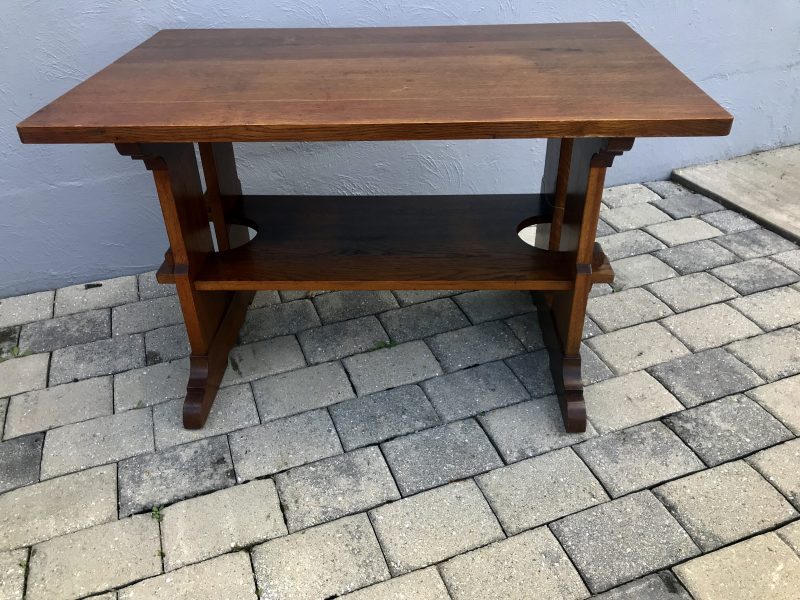 SUPERB L&G Stickley Trestle Library Table W3000 - Image 3