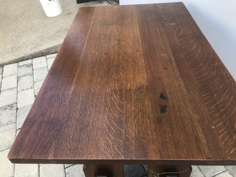 SUPERB L&G Stickley Trestle Library Table W3000 - Image 19