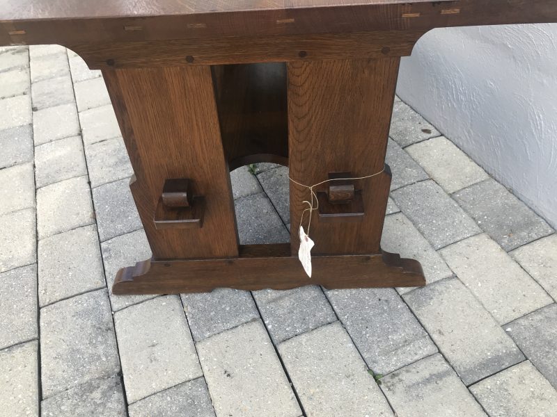 SUPERB L&G Stickley Trestle Library Table W3000 - Image 18