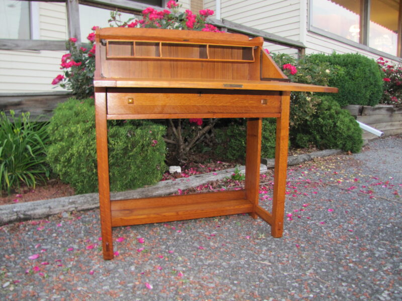 Superb Antique Limbert Drop Front Desk Stickley Era w3078 - Image 6