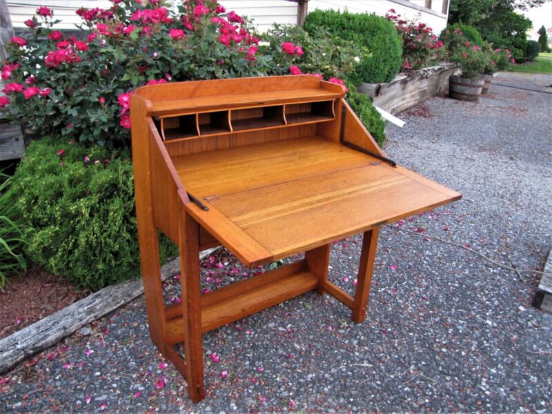 Superb Antique Limbert Drop Front Desk Stickley Era w3078 - Image 5