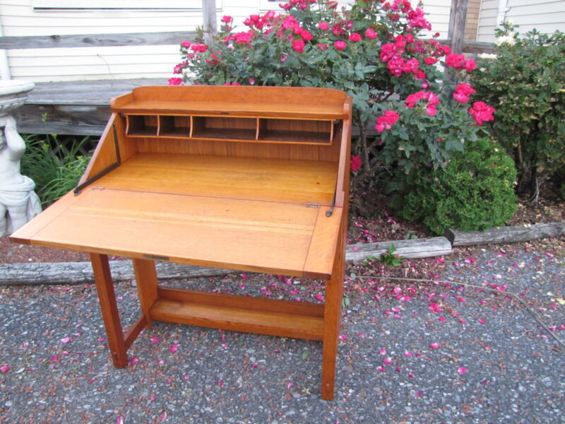 Superb Antique Limbert Drop Front Desk Stickley Era w3078 - Image 3