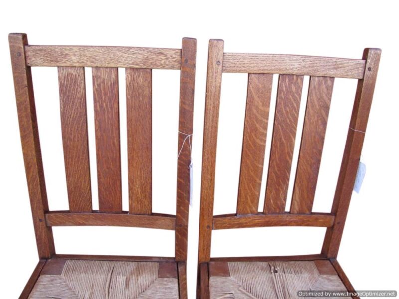 Great Antique Set of 4 Gustav Stickley Dining Chairs w3338 - Image 4