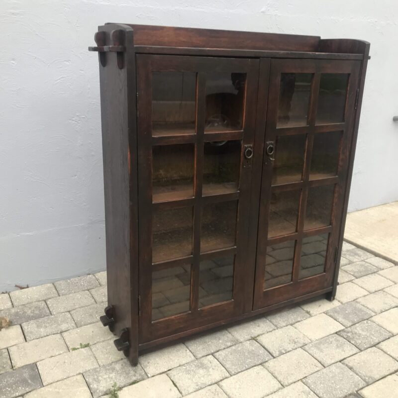 W3890 Gustav Stickley 2 door bookcase - Image 15