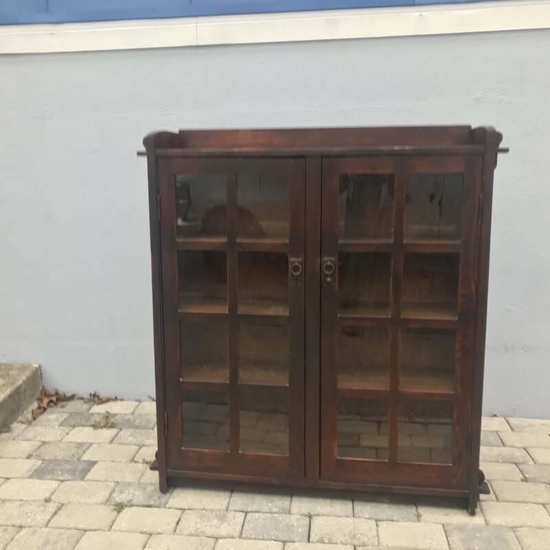 W3890 Gustav Stickley 2 door bookcase - Image 9