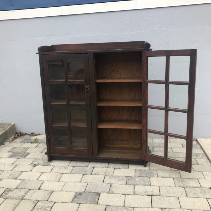 W3890 Gustav Stickley 2 door bookcase - Image 8