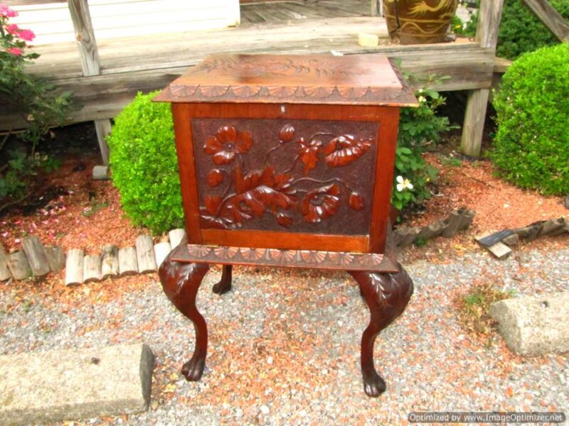 Carved Music Cabinet by Cincinnati Art W3894
