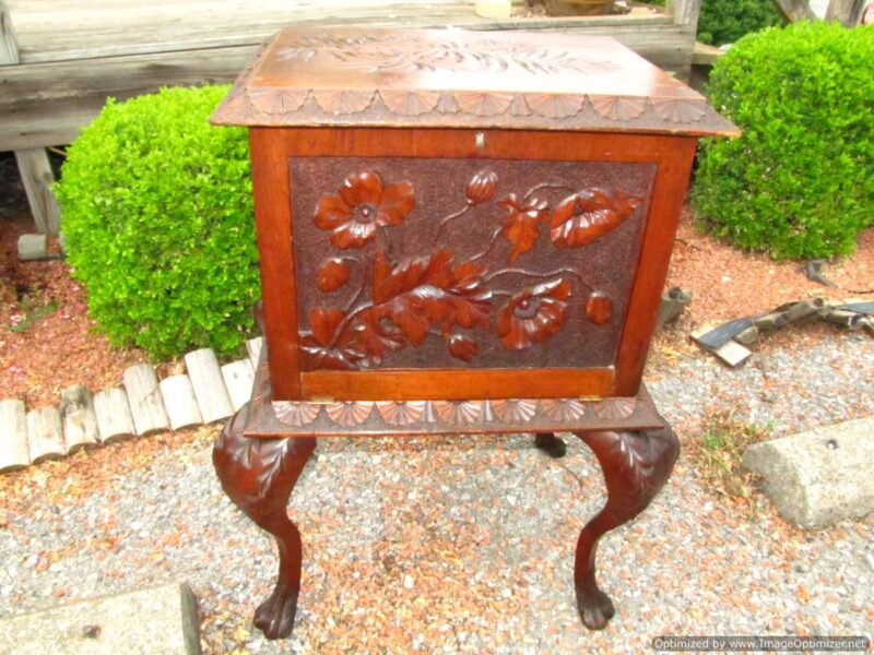 Carved Music Cabinet by Cincinnati Art W3894 - Image 8