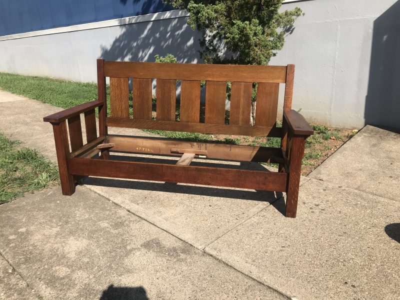 SUPERB Antique Paine Furniture (Lifetime) Drop Arm Settle W4401 - Image 6