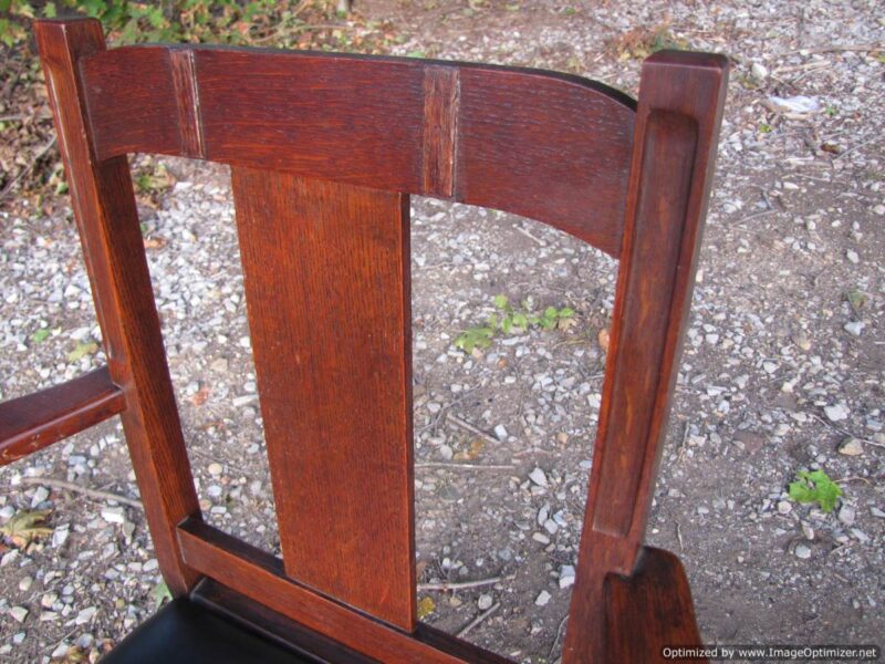 Great Antique set of 6 Limbert Dining Chairs A&C Stickley era W4430 - Image 11