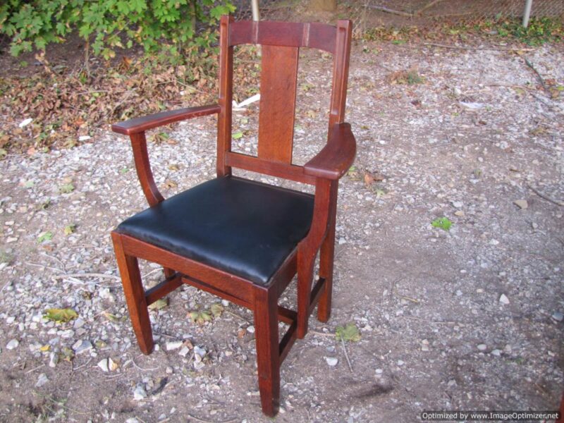 Great Antique set of 6 Limbert Dining Chairs A&C Stickley era W4430 - Image 13