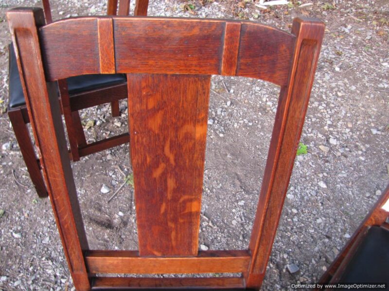 Great Antique set of 6 Limbert Dining Chairs A&C Stickley era W4430 - Image 16