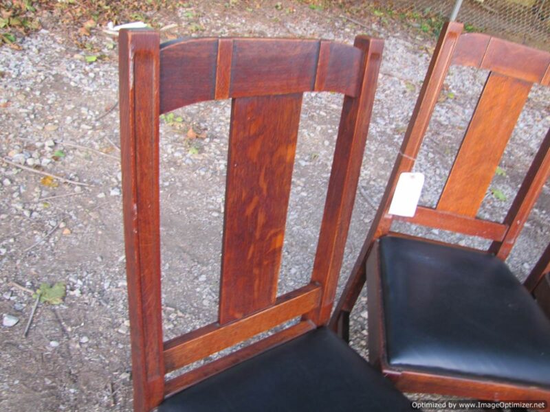 Great Antique set of 6 Limbert Dining Chairs A&C Stickley era W4430 - Image 7