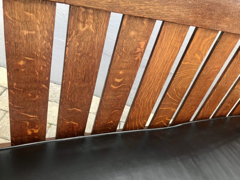 W4793 Gustav Stickley Golden Oak Crib Settle - Image 11