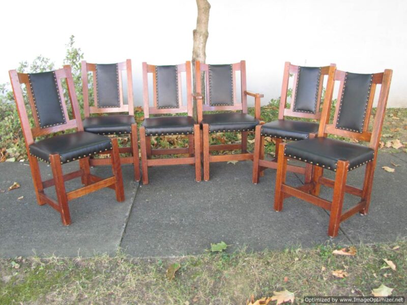 Set of 6 Limbert Dining Chairs w/ Captains Chair W4797 - Image 17