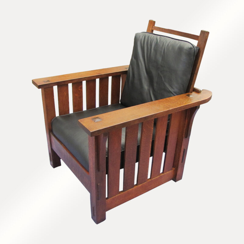 Antique J.M. Young Morris Chair with Slots w5198 - Image 3