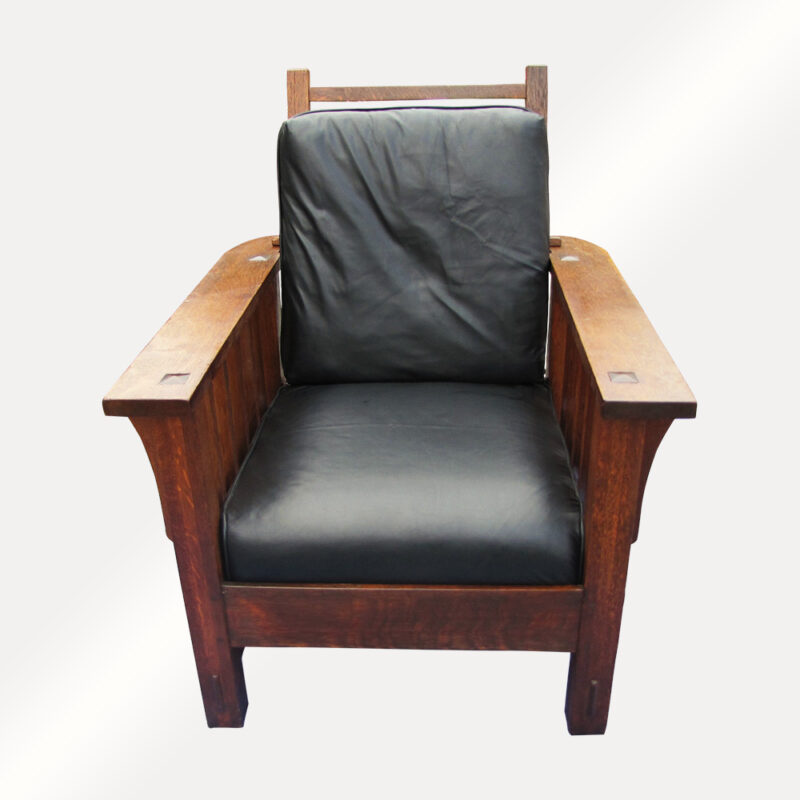 Antique J.M. Young Morris Chair with Slots w5198 - Image 2