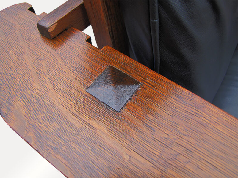Antique J.M. Young Morris Chair with Slots w5198 - Image 9