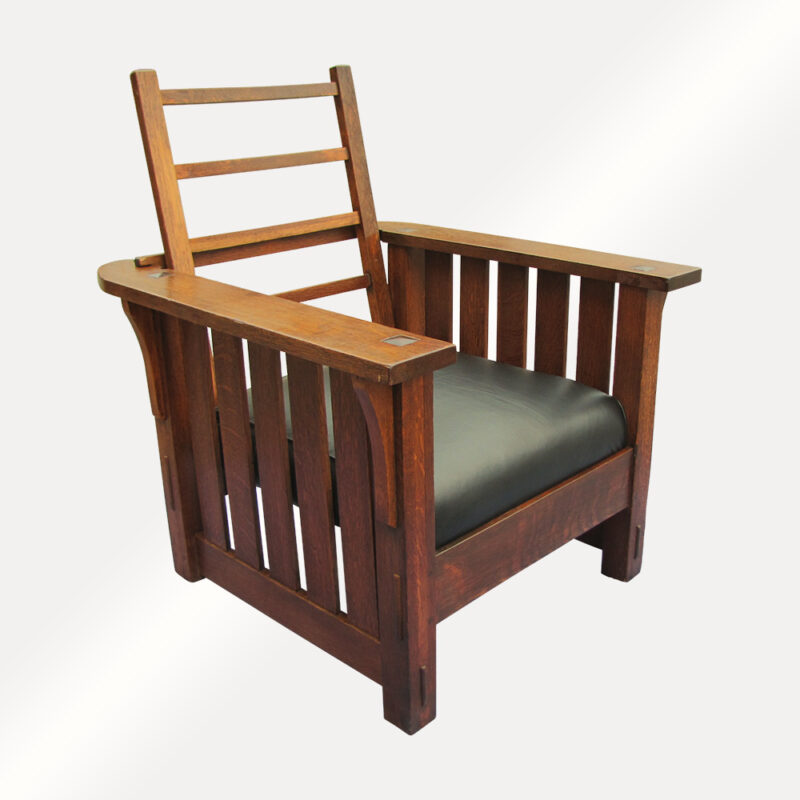 Antique J.M. Young Morris Chair with Slots w5198 - Image 5