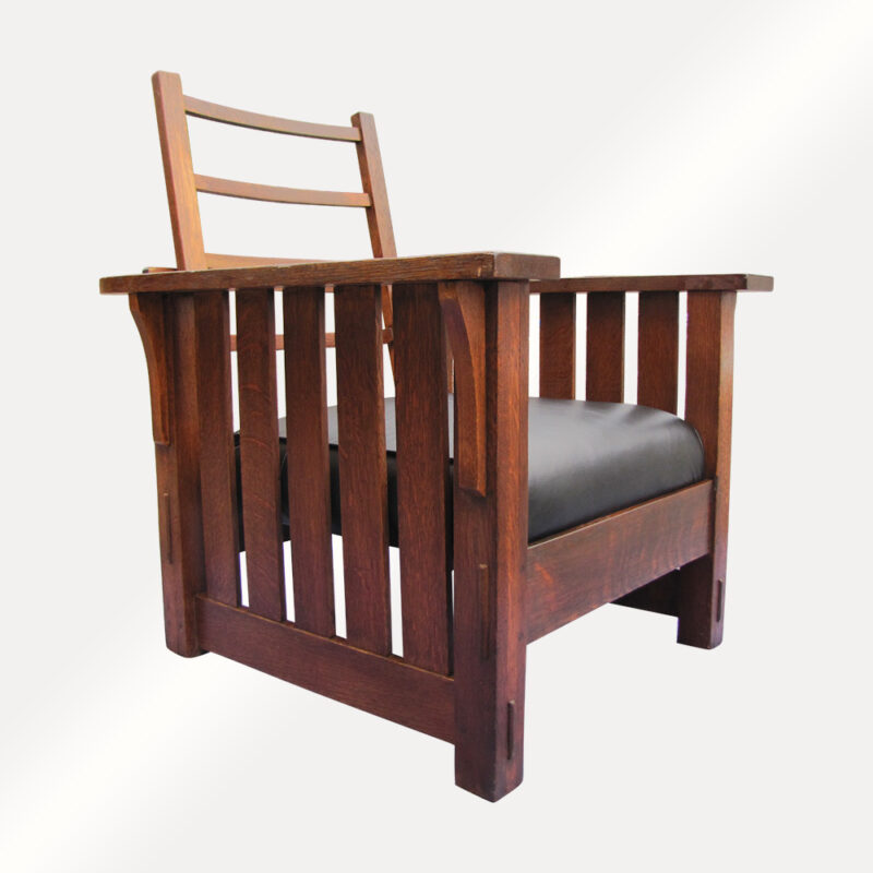 Antique J.M. Young Morris Chair with Slots w5198 - Image 4
