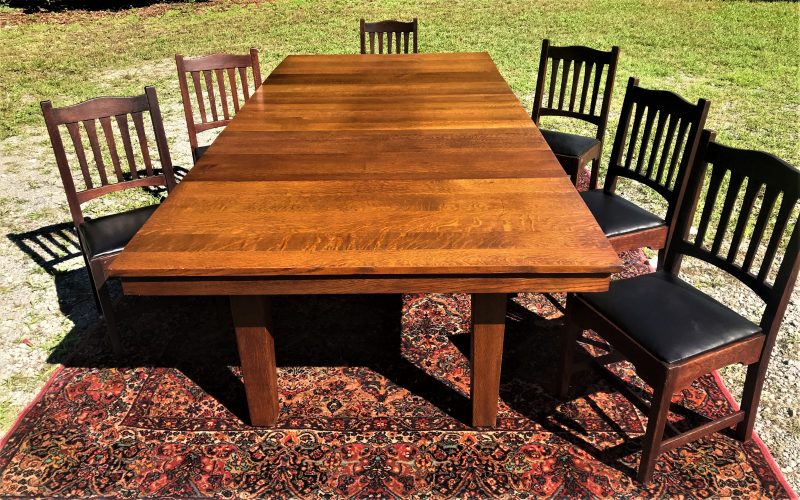 RARE Antique L&Jg Stickley Square Table W7157