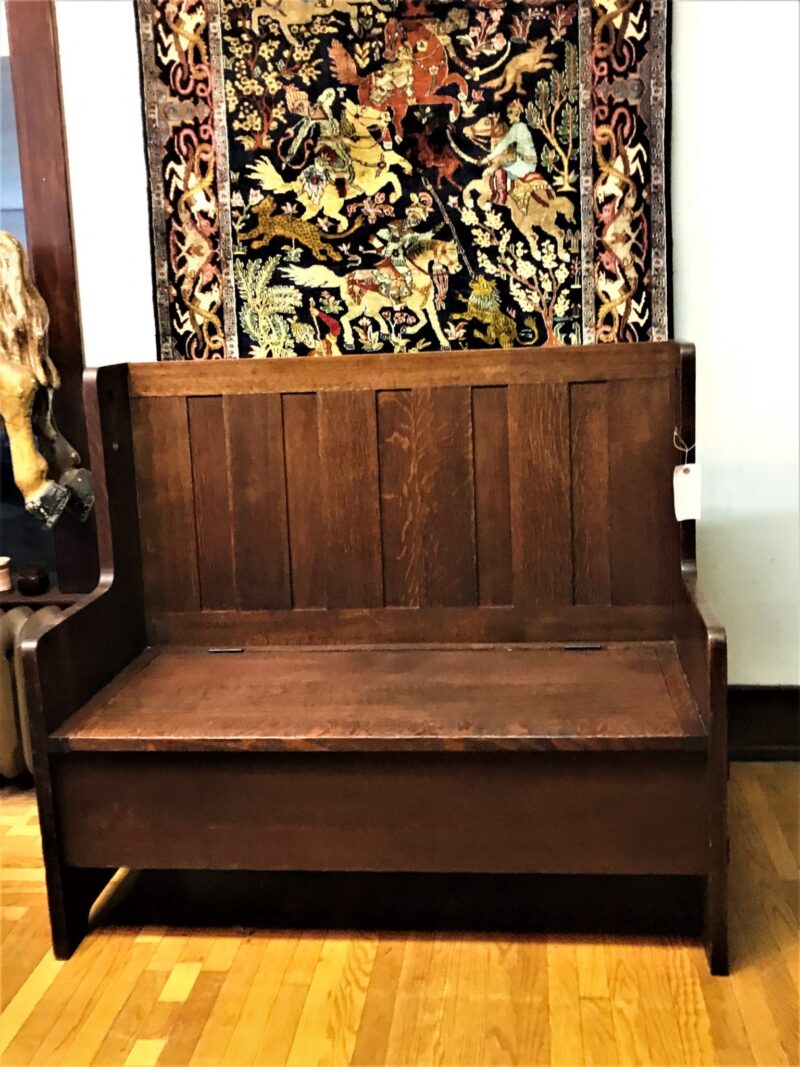 Gustav Stickley Bench with Cutout W7361  XXX  SOLD - Image 25