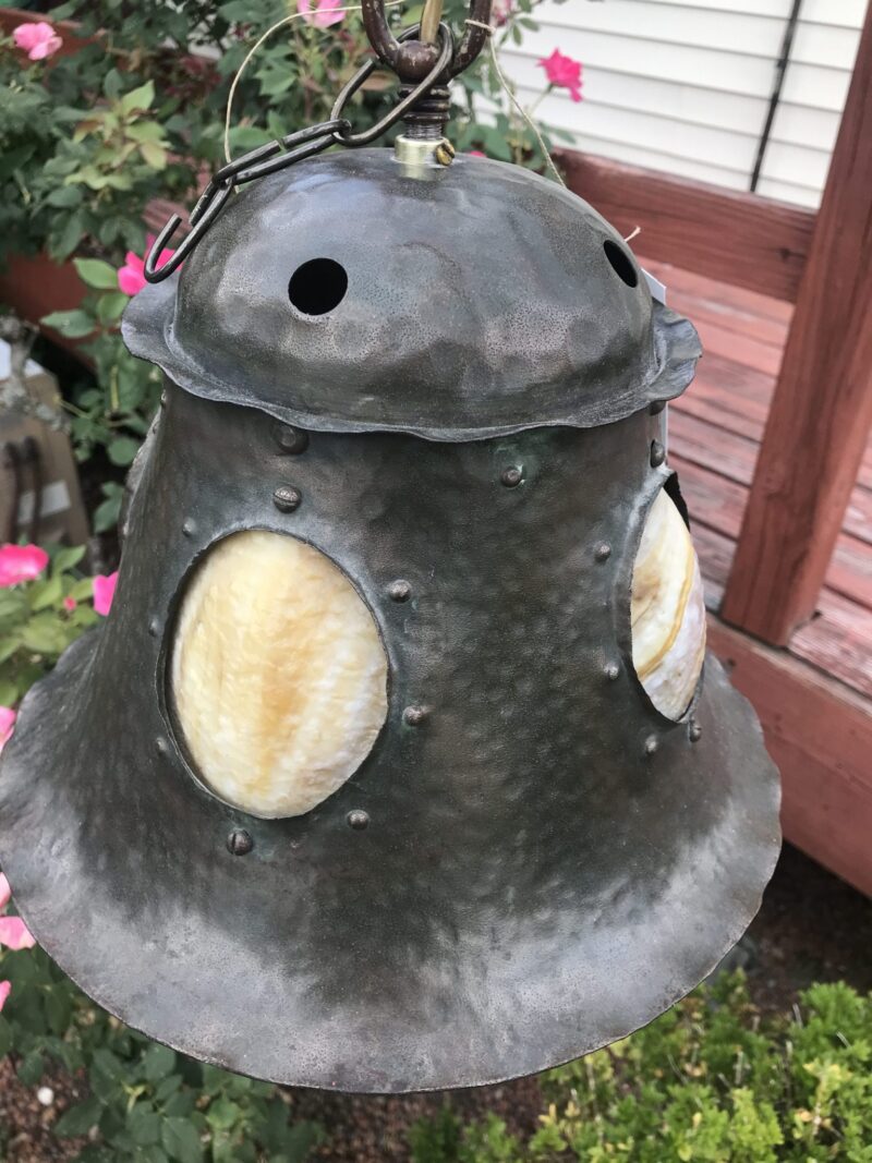 W7452 Hammered Copper Lantern with Cabochons - Image 10