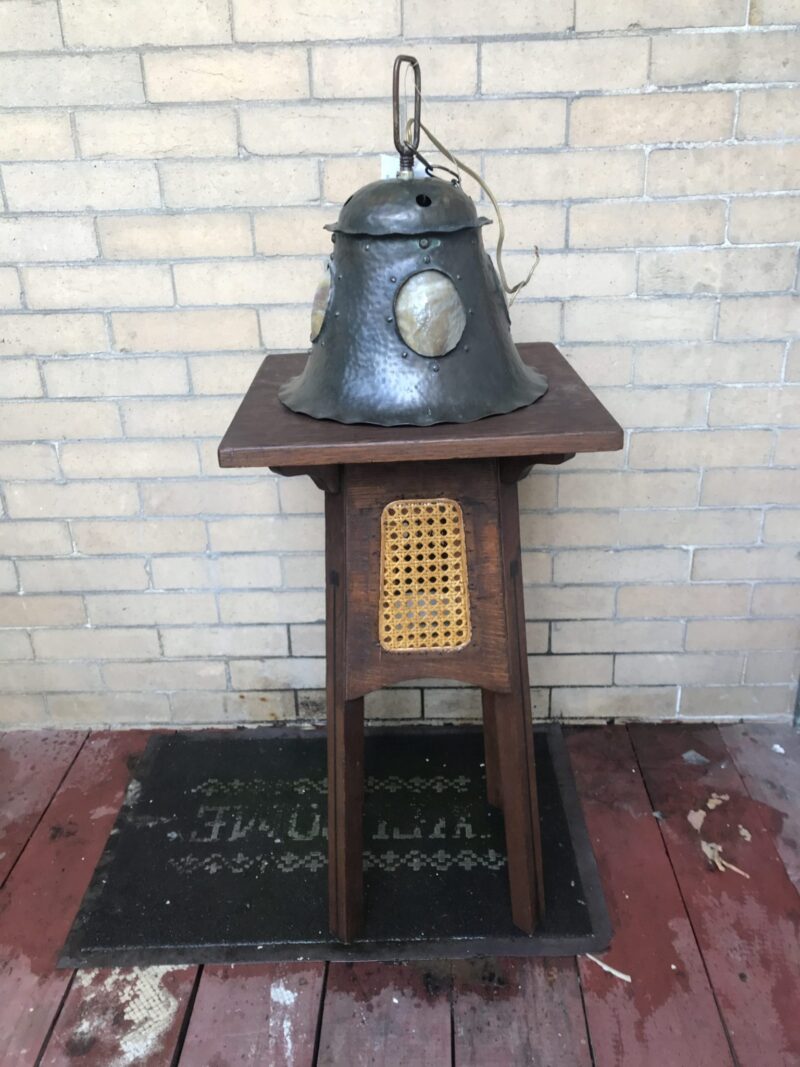 W7452 Hammered Copper Lantern with Cabochons - Image 5