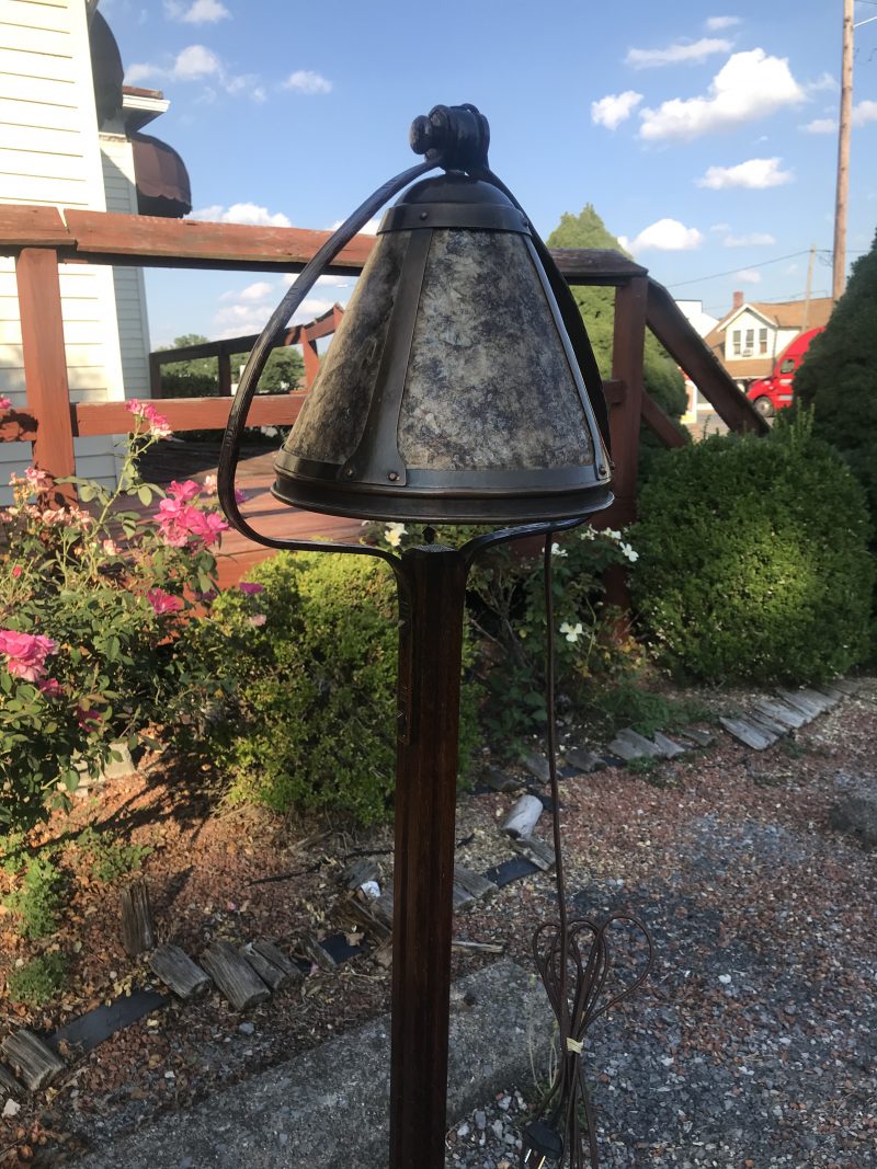 Antique Gustav Stickley Floor Lamp with Van Erp Shade W7531 - Image 9