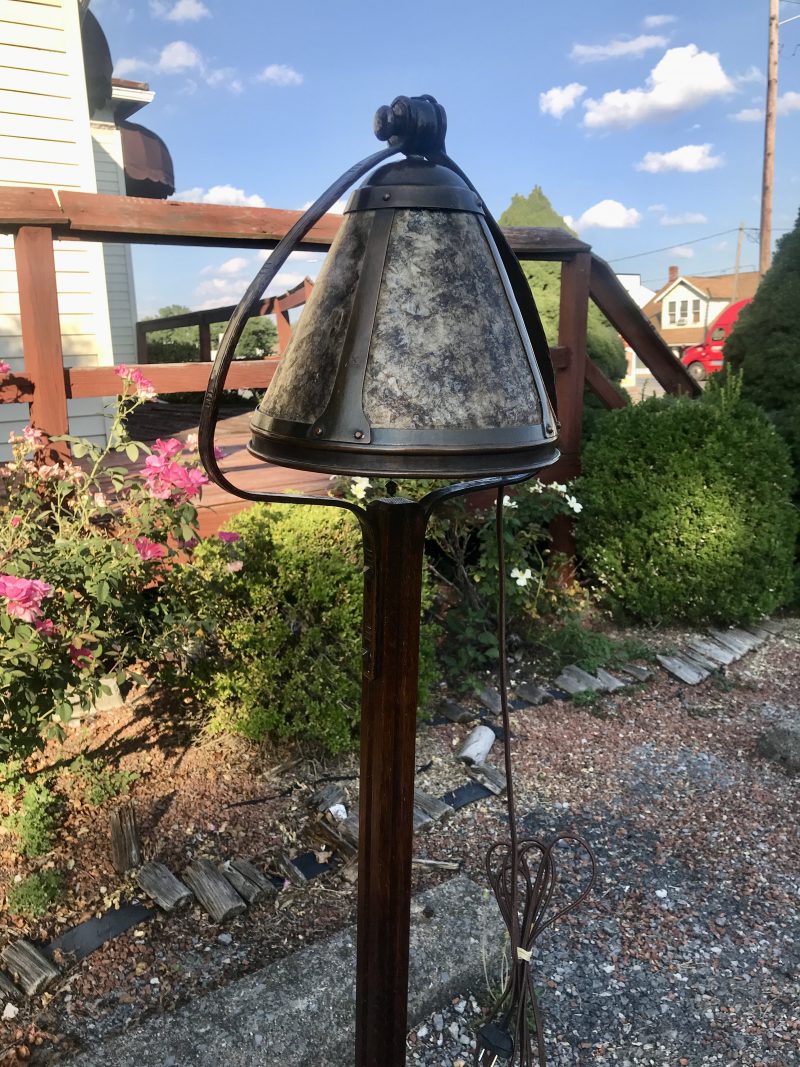 Antique Gustav Stickley Floor Lamp with Van Erp Shade W7531 - Image 4