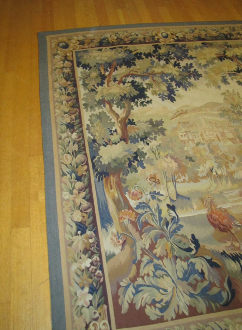 Antique Hand Made European Tapestry. W4119 - Image 4