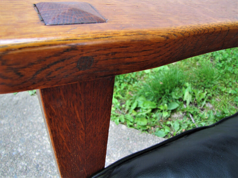 Antique Pair of Limbert Rocking Chair & Morris Chair. W1158 W2589 - Image 9