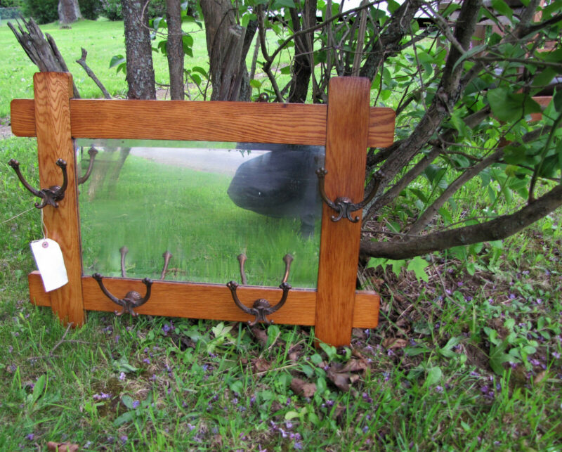 Antique Arts & Crafts Wall Mirror. W2660