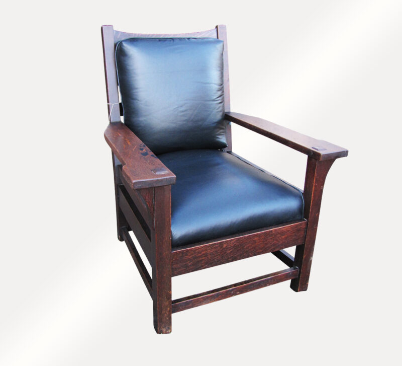 Early & Large Gustav Stickley Arm Chair. W3334