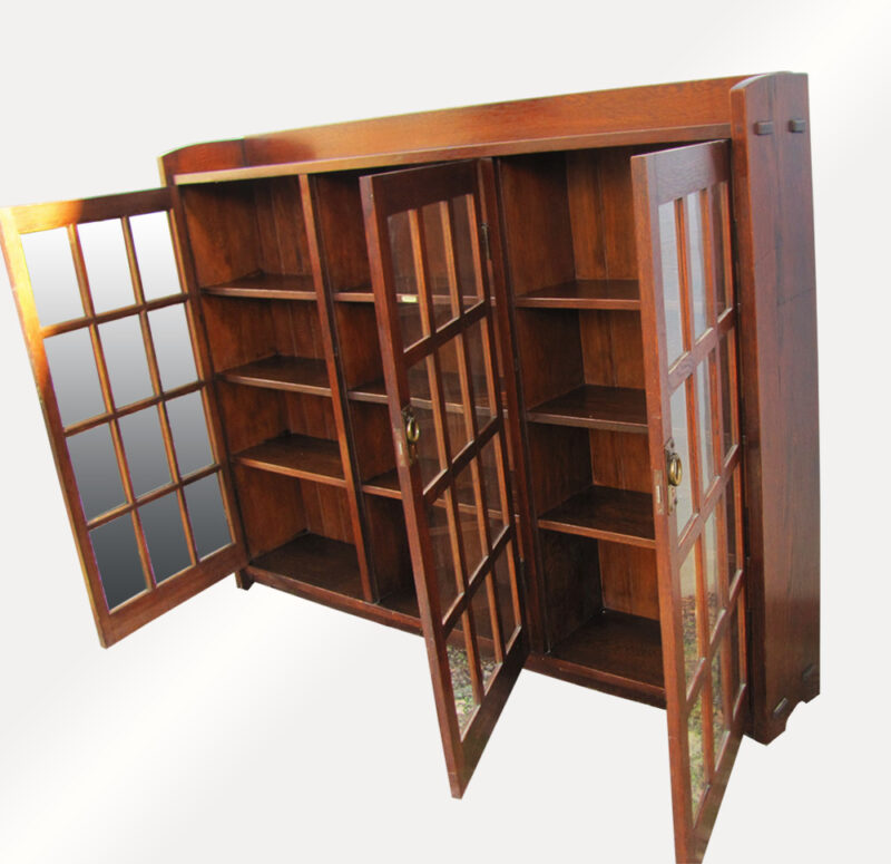 Superb Antique Three Door Early Gustav Stickley Bookcase w4139 - SOLD - Image 4
