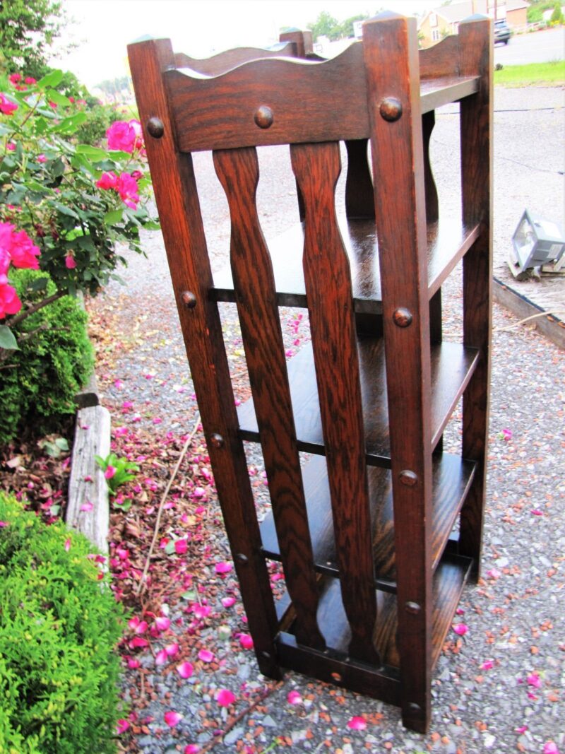 Antique Michigan Chair Company Magazine Stand. W4259 - Image 3
