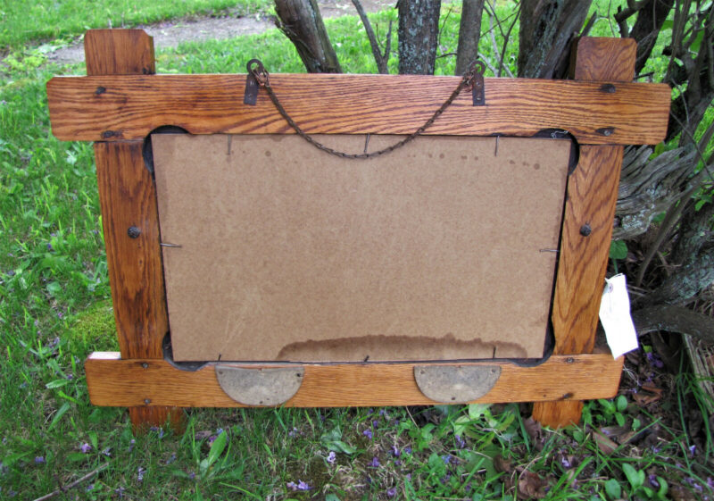 Antique Arts & Crafts Wall Mirror. W2660 - Image 4