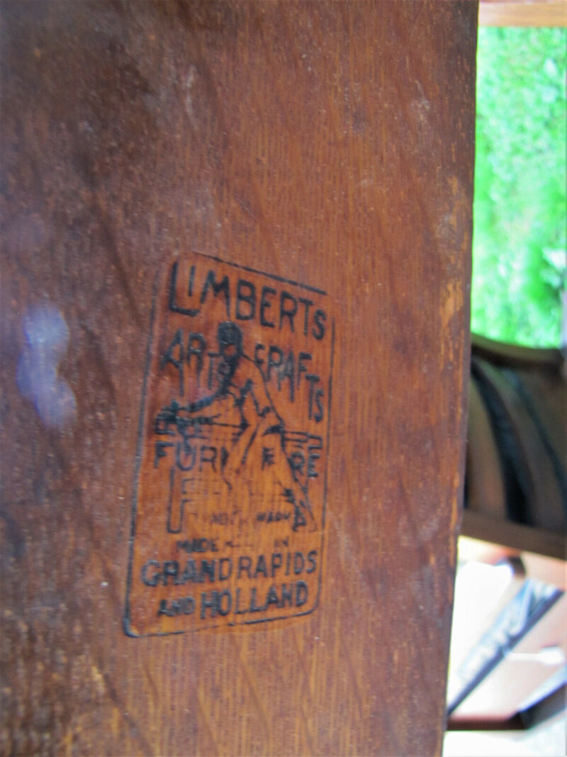 Antique Pair of Limbert Rocking Chair & Morris Chair. W1158 W2589 - Image 3