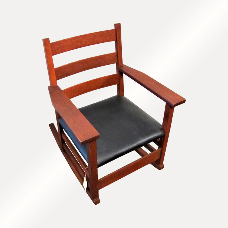 Great Antique Early Gustav Stickley Arm Rocking Chair f613 - Image 2