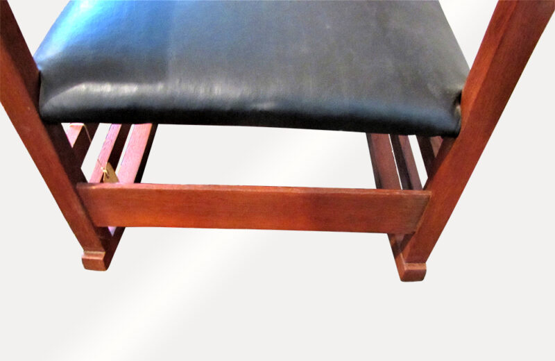 Great Antique Early Gustav Stickley Arm Rocking Chair f613 - Image 6