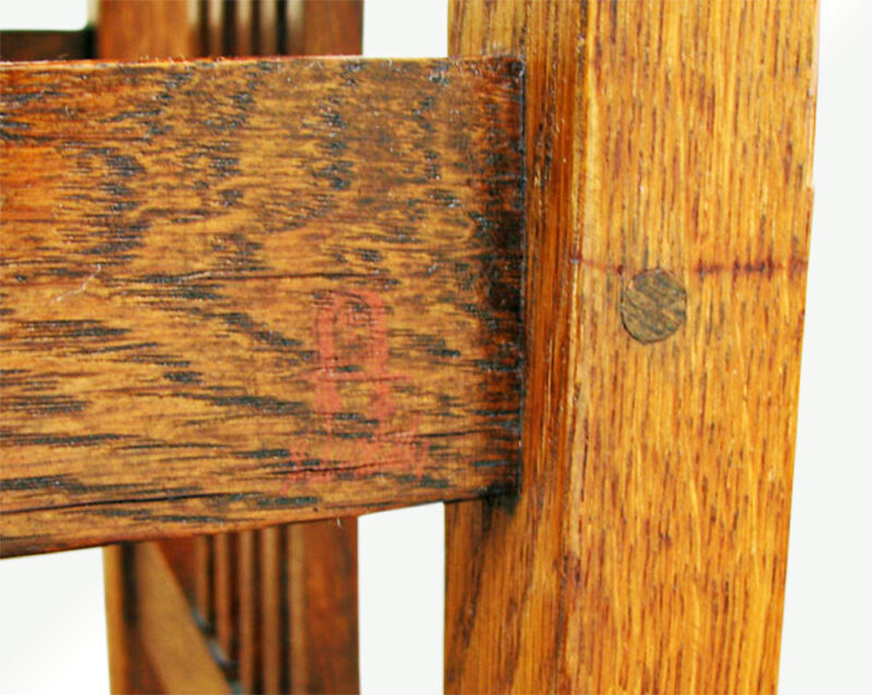 Superb Rare Pair of GUSTAV STICKLEY High Back Spindle Chairs (F831 & F6595) - Image 15